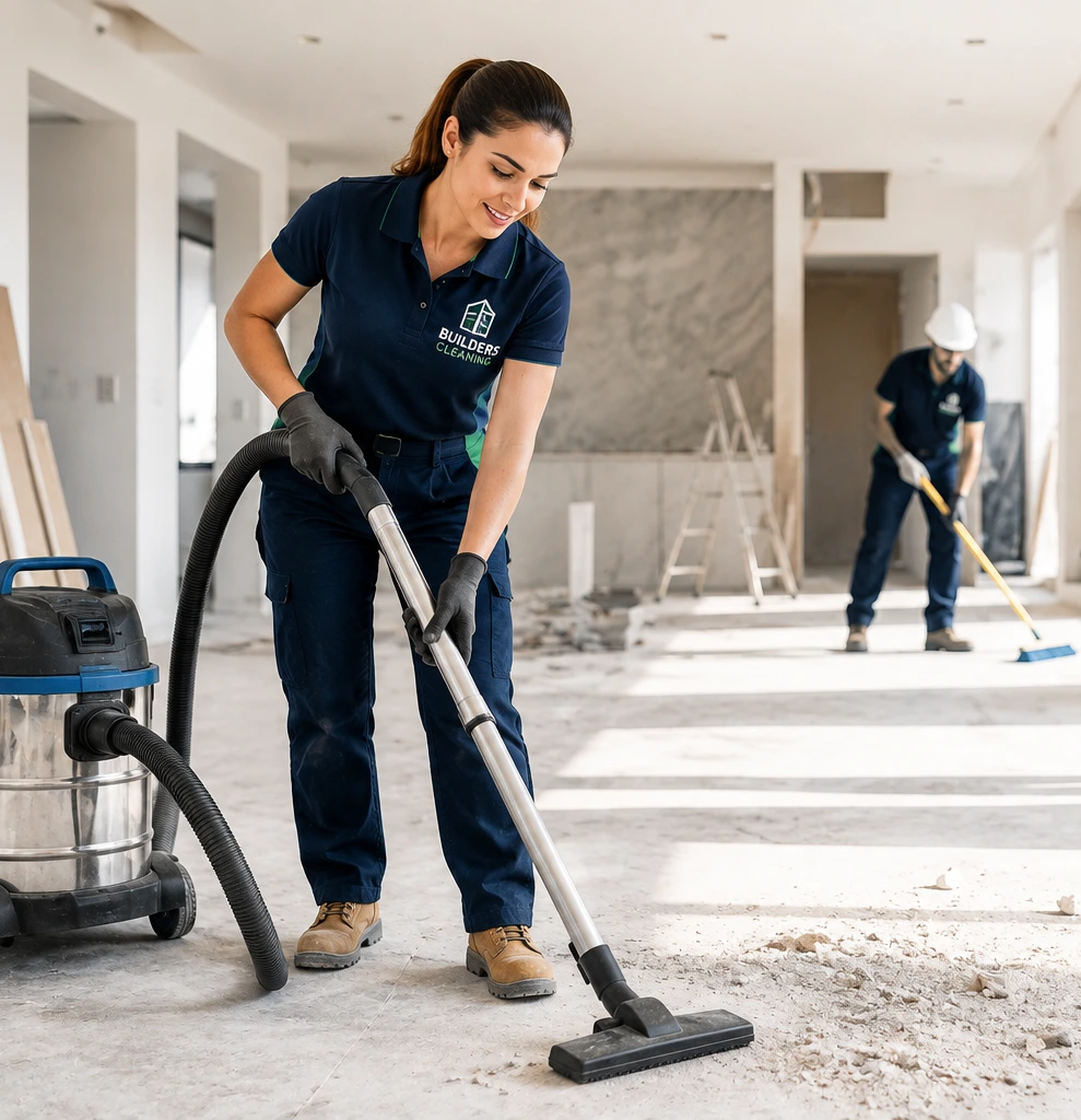 Builders cleaning